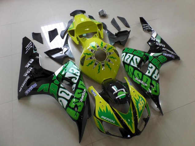 2006-2007 Green Yellow Rossi Honda CBR1000RR Replacement Motorcycle Fairings UK Factory 2006-2007 Green Yellow Rossi Honda CBR1000RR Replacement Motorcycle Fairings UK Factory