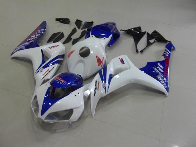 2006-2007 Pearl White Blue Honda CBR1000RR Motorcycle Fairings Kits UK Factory 2006-2007 Pearl White Blue Honda CBR1000RR Motorcycle Fairings Kits UK Factory