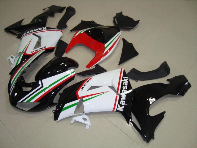 2006-2007 White and Black Kawasaki ZX10R Bike Fairing Kit UK Factory 2006-2007 White and Black Kawasaki ZX10R Bike Fairing Kit UK Factory