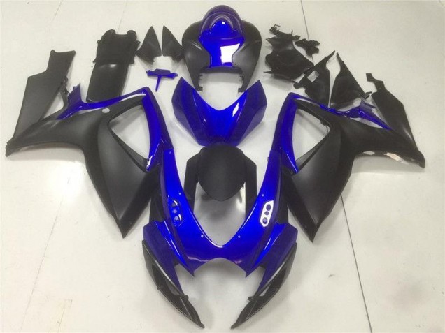 2006-2007 Black Blue Suzuki GSXR 600/750 Motorbike Fairing Kits & Bodywork UK Factory