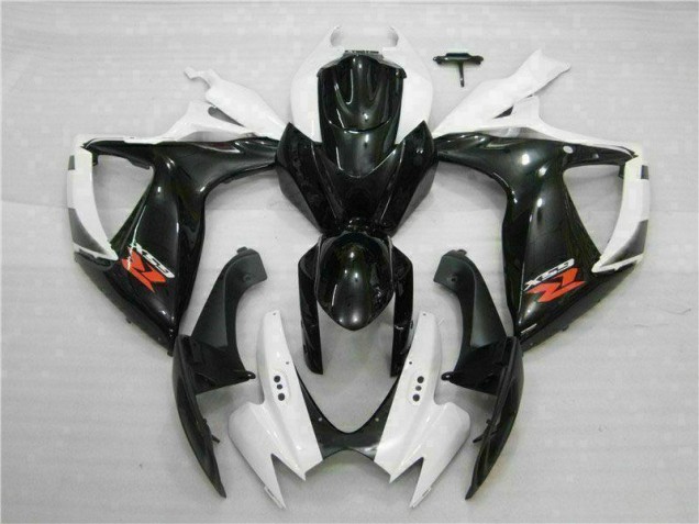 2006-2007 White Black Suzuki GSXR 600/750 Motorcycle Fairings Kit UK Factory 2006-2007 White Black Suzuki GSXR 600/750 Motorcycle Fairings Kit UK Factory