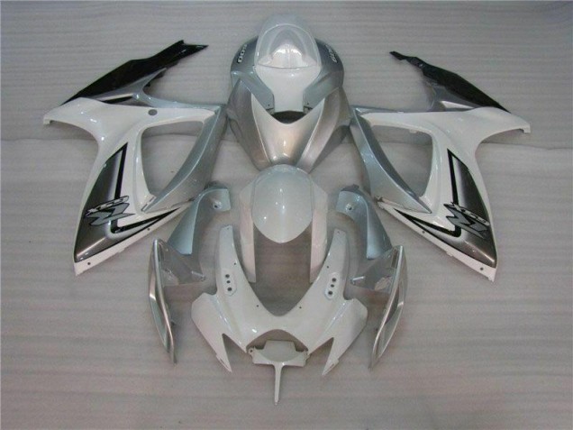 2006-2007 White Silver Suzuki GSXR 600/750 Motorcycle Fairing UK Factory 2006-2007 White Silver Suzuki GSXR 600/750 Motorcycle Fairing UK Factory