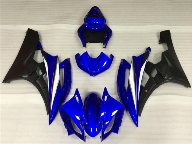 2006-2007 Blue Black Yamaha YZF R6 Motorcycle Fairings Kits UK Factory 2006-2007 Blue Black Yamaha YZF R6 Motorcycle Fairings Kits UK Factory