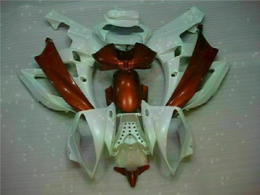 2006-2007 White Brown Yamaha YZF R6 Motorcylce Fairings UK Factory