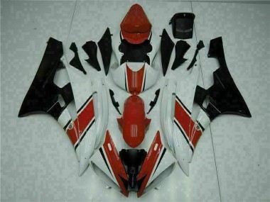 2006-2007 Red White Yamaha YZF R6 Motorcycle Fairings & Plastics UK Factory