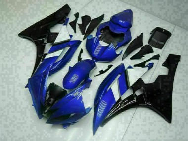 2006-2007 Blue Black Yamaha YZF R6 Motorcycle Fairing Kit UK Factory