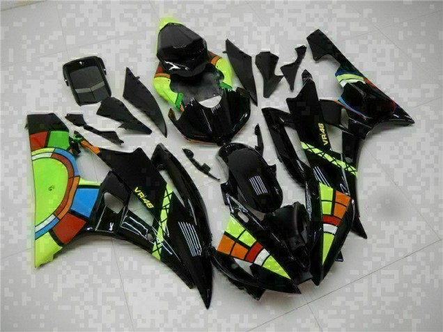 2006-2007 Black Yamaha YZF R6 Motorcycle Replacement Fairings UK Factory