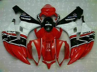 2006-2007 Red White Yamaha YZF R6 Motorcycle Fairings UK Factory