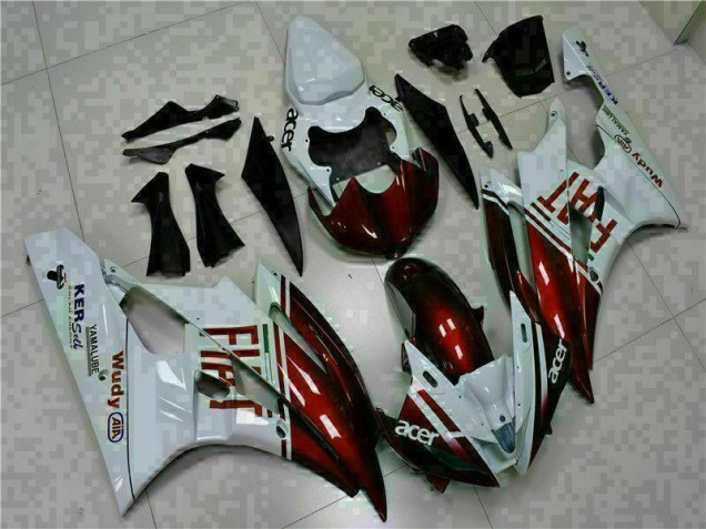 2006-2007 Brown White Yamaha YZF R6 Motorcycle Fairing Kit UK Factory 2006-2007 Brown White Yamaha YZF R6 Motorcycle Fairing Kit UK Factory
