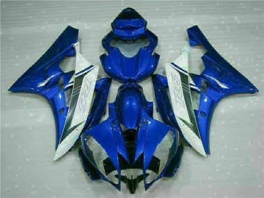 2006-2007 Blue White Yamaha YZF R6 Bike Fairings UK Factory