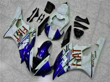 2006-2007 White Blue Yamaha YZF R6 Bike Fairings & Bodywork UK Factory