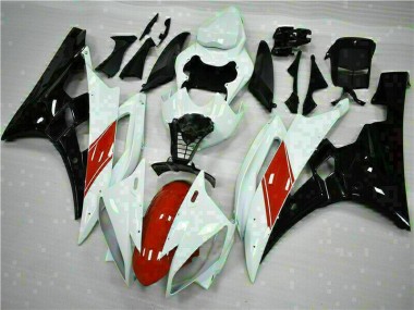 2006-2007 White Yamaha YZF R6 Replacement Motorcycle Fairings UK Factory