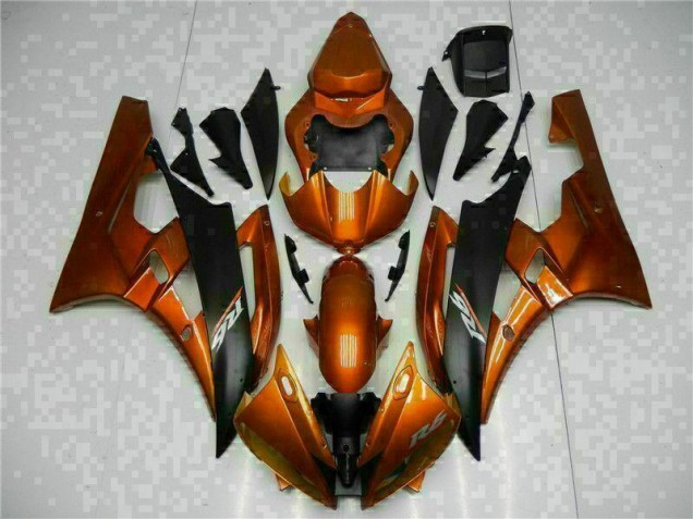2006-2007 Orange Yamaha YZF R6 Motorbike Fairing Kits UK Factory 2006-2007 Orange Yamaha YZF R6 Motorbike Fairing Kits UK Factory