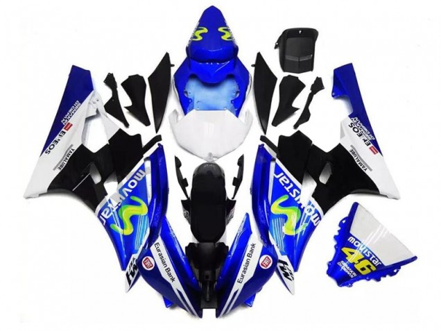 2006-2007 Blue Black White Yamaha YZF R6 Motor Fairings UK Factory 2006-2007 Blue Black White Yamaha YZF R6 Motor Fairings UK Factory