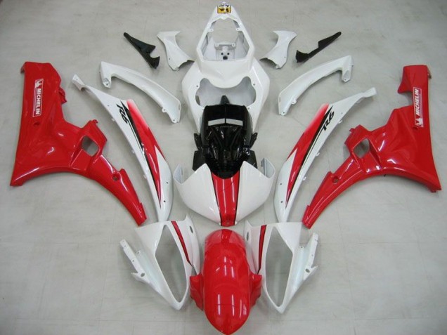2006-2007 White Red Michelin Yamaha YZF R6 Motorcylce Fairings UK Factory 2006-2007 White Red Michelin Yamaha YZF R6 Motorcylce Fairings UK Factory