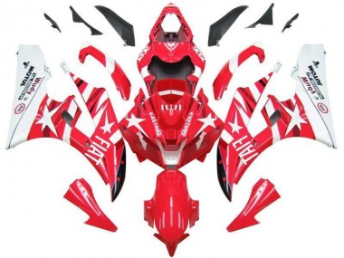 2006-2007 Red White Star Fiat Yamaha YZF R6 Motorbike Fairings UK Factory