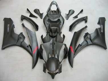 2006-2007 Matte Black Yamaha YZF R6 Motorcycle Fairing Kits & Bodywork UK Factory