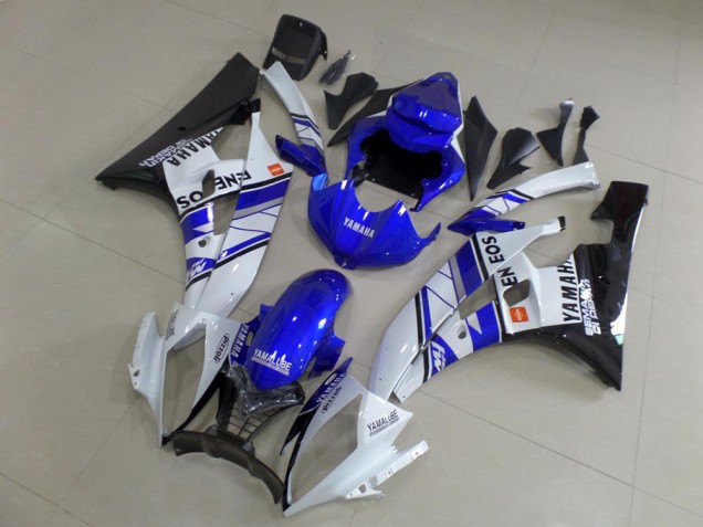 2006-2007 Blue Blue White ENEOS Yamaha YZF R6 Motorbike Fairing UK Factory 2006-2007 Blue Blue White ENEOS Yamaha YZF R6 Motorbike Fairing UK Factory