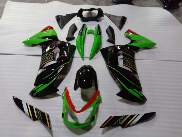2006-2008 Green Black Kawasaki EX650 Bike Fairings UK Factory 2006-2008 Green Black Kawasaki EX650 Bike Fairings UK Factory