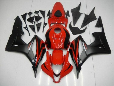 2007-2008 Black Red Honda CBR600RR Motor Bike Fairings UK Factory