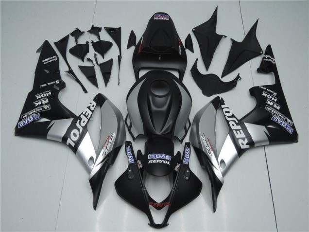 2007-2008 Silver Repsol Black Honda CBR600RR Bike Fairings UK Factory 2007-2008 Silver Repsol Black Honda CBR600RR Bike Fairings UK Factory