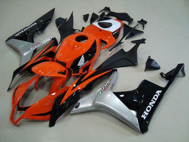 2007-2008 Orange Silver Black Honda CBR600RR Motorcyle Fairings UK Factory 2007-2008 Orange Silver Black Honda CBR600RR Motorcyle Fairings UK Factory