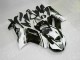 2007-2008 Black White Kawasaki ZX6R Bike Fairings UK Factory 2007-2008 Black White Kawasaki ZX6R Bike Fairings UK Factory