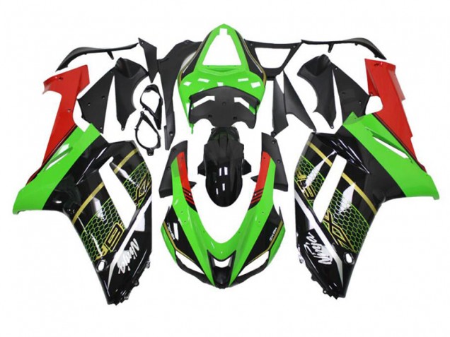 2007-2008 Green Black Kawasaki ZX6R Motorcycle Fairing Kit UK Factory 2007-2008 Green Black Kawasaki ZX6R Motorcycle Fairing Kit UK Factory