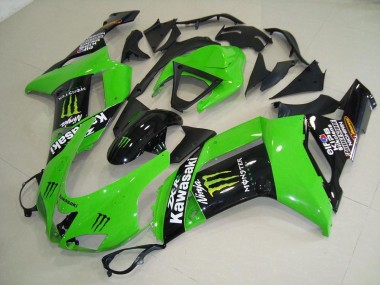 2007-2008 Monster Green Kawasaki ZX6R Motorcycle Replacement Fairings UK Factory