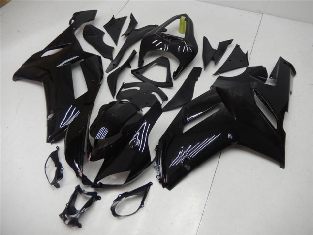 2007-2008 Glossy Black Kawasaki ZX6R Motorcycle Bodywork UK Factory 2007-2008 Glossy Black Kawasaki ZX6R Motorcycle Bodywork UK Factory