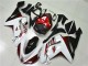 2007-2008 White Black Red Kawasaki ZX6R Motorbike Fairings UK Factory 2007-2008 White Black Red Kawasaki ZX6R Motorbike Fairings UK Factory
