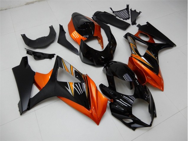 2007-2008 Orange Black Suzuki GSXR 1000 K7 Motor Fairings UK Factory