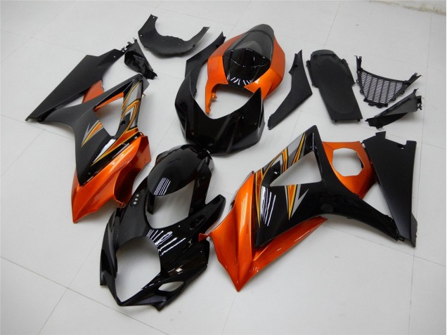 2007-2008 Orange Black Suzuki GSXR 1000 K7 Motor Fairings UK Factory