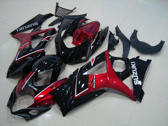 2007-2008 Red Black Suzuki GSXR 1000 K7 Moto Fairings UK Factory 2007-2008 Red Black Suzuki GSXR 1000 K7 Moto Fairings UK Factory