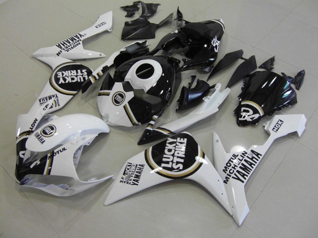2007-2008 Black Lucky Strike Yamaha YZF R1 Moto Fairings UK Factory 2007-2008 Black Lucky Strike Yamaha YZF R1 Moto Fairings UK Factory