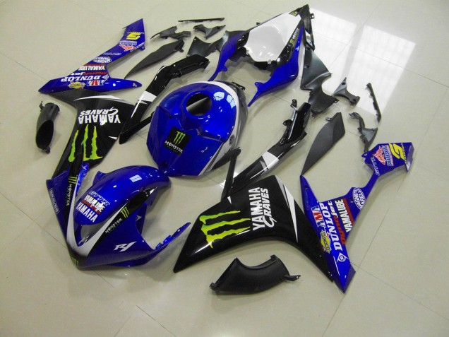 2007-2008 Blue Monster Yamaha YZF R1 Motorcylce Fairings UK Factory 2007-2008 Blue Monster Yamaha YZF R1 Motorcylce Fairings UK Factory