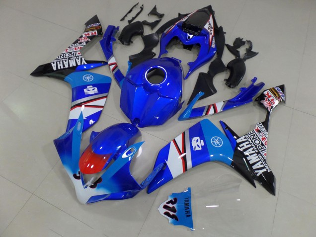 2007-2008 Blue White Black Stickers Yamaha YZF R1 Motorcycle Fairing UK Factory