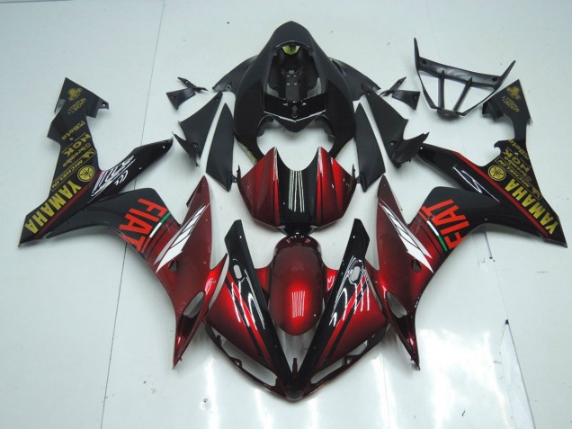 2007-2008 Dark Glossy Black Yamaha YZF R1 Motorcycle Fairing Kits UK Factory