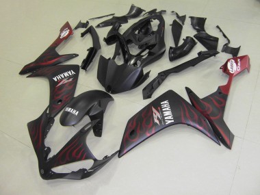 2007-2008 Matte Red Flame Yamaha YZF R1 Motor Bike Fairings UK Factory