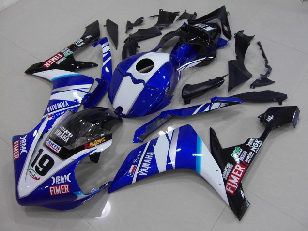 2007-2008 White Blue Yamaha YZF R1 Moto Fairings UK Factory 2007-2008 White Blue Yamaha YZF R1 Moto Fairings UK Factory