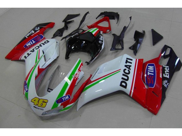 2007-2014 Red White Yellow 46 Ducati 848 1098 1198 Bike Fairings UK Factory 2007-2014 Red White Yellow 46 Ducati 848 1098 1198 Bike Fairings UK Factory