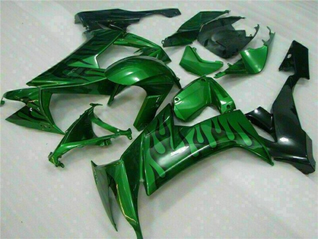 2008-2010 Green Flame Kawasaki ZX10R Bike Fairings UK Factory