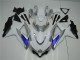 2008-2010 White Silver Blue Suzuki GSXR 600/750 Motorcycle Fairings Kit UK Factory