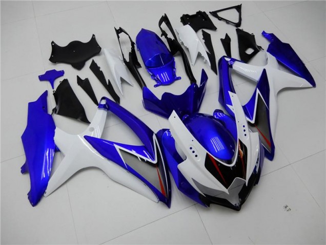 2008-2010 White Blue Suzuki GSXR 600/750 Motorbike Fairings UK Factory