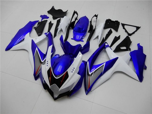 2008-2010 White Blue Suzuki GSXR 600/750 Motorbike Fairings UK Factory