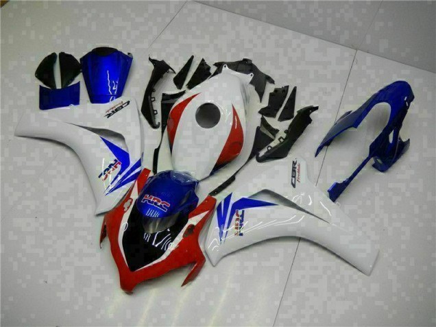 2008-2011 White Blue Honda CBR1000RR Motorcycle Fairing Kits UK Factory