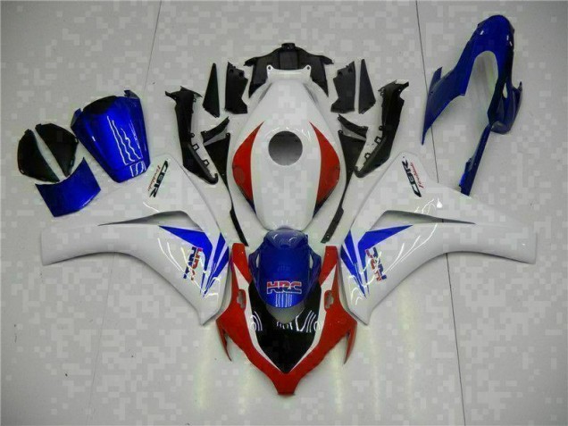 2008-2011 White Blue Honda CBR1000RR Motorcycle Fairing Kits UK Factory