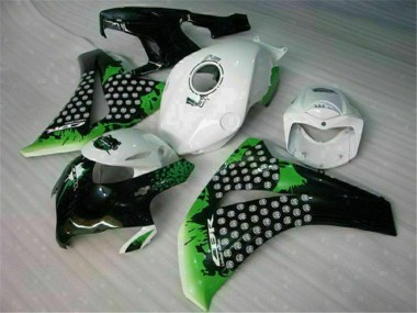2008-2011 Green White Honda CBR1000RR Motor Bike Fairings UK Factory