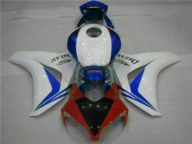 2008-2011 White Blue Honda CBR1000RR Motorcycle Fairings Kits UK Factory
