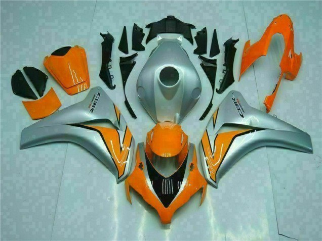 2008-2011 Orange Silver Honda CBR1000RR Motorcyle Fairings UK Factory